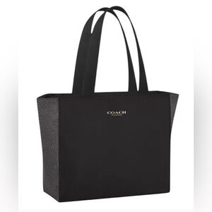 NWT - Coach Fragrance Black & Gold Sparkle, Satin Lined Tote Bag